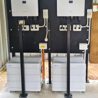 Services 4 A dual solar battery installation